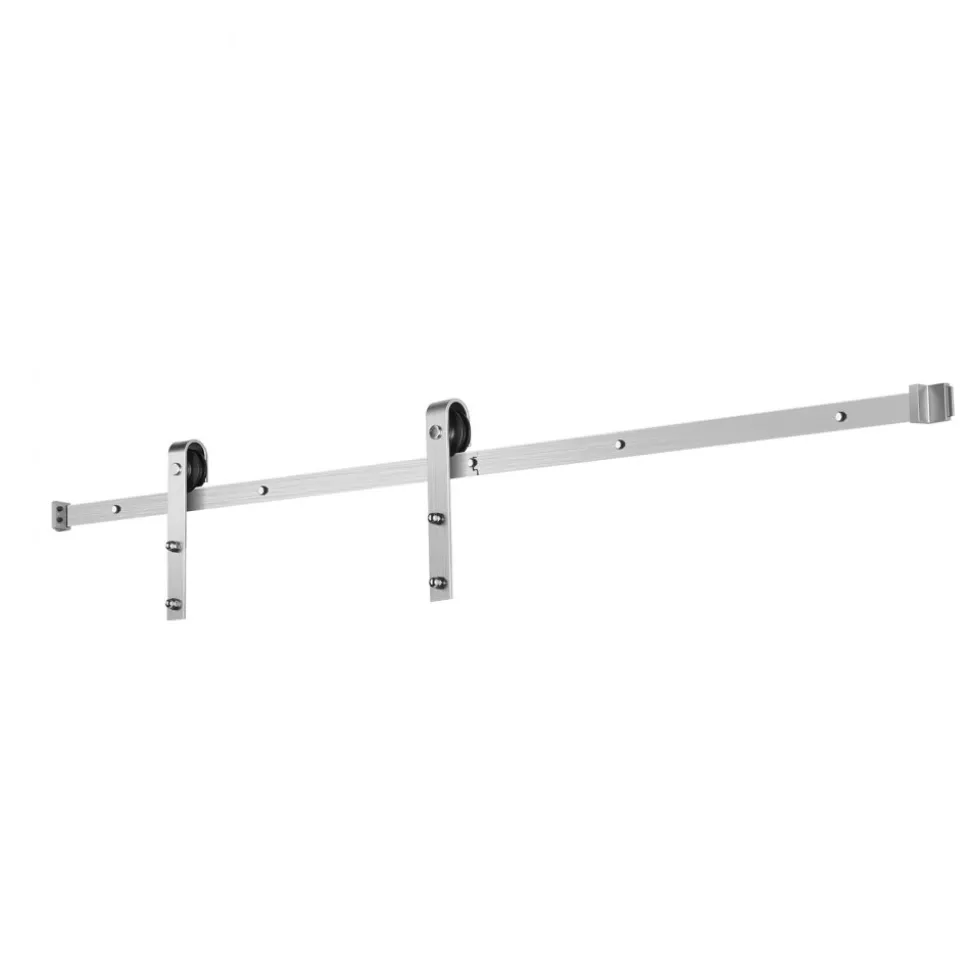 VEVOR 6.6FT Sliding Barn Door Hardware Kit, 330 LBS Weight Capacity, Compatible with 36 to 40 Inches Width & 1-3/8 to 1-3/4 Inches Thickness Single Sliding Barn Door, Durable Track & J-shape Roller