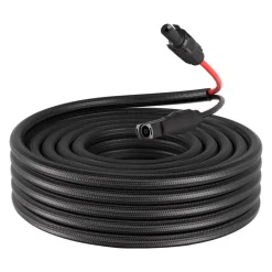 VEVOR 30FT Solar Panel Extension Cable, 10 AWG, Solar Panel Wire with Flame Retardant Protective Sleeving, Female and Male Connectors, IP67 Waterproof PV Wire, for Outdoor Automotive RV, Black & Red
