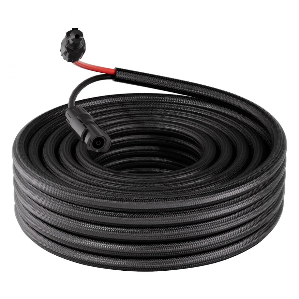 VEVOR 30FT Solar Panel Extension Cable, 10 AWG, Solar Panel Wire with Flame Retardant Protective Sleeving, Female and Male Connectors, IP67 Waterproof PV Wire, for Outdoor Automotive RV, Black & Red