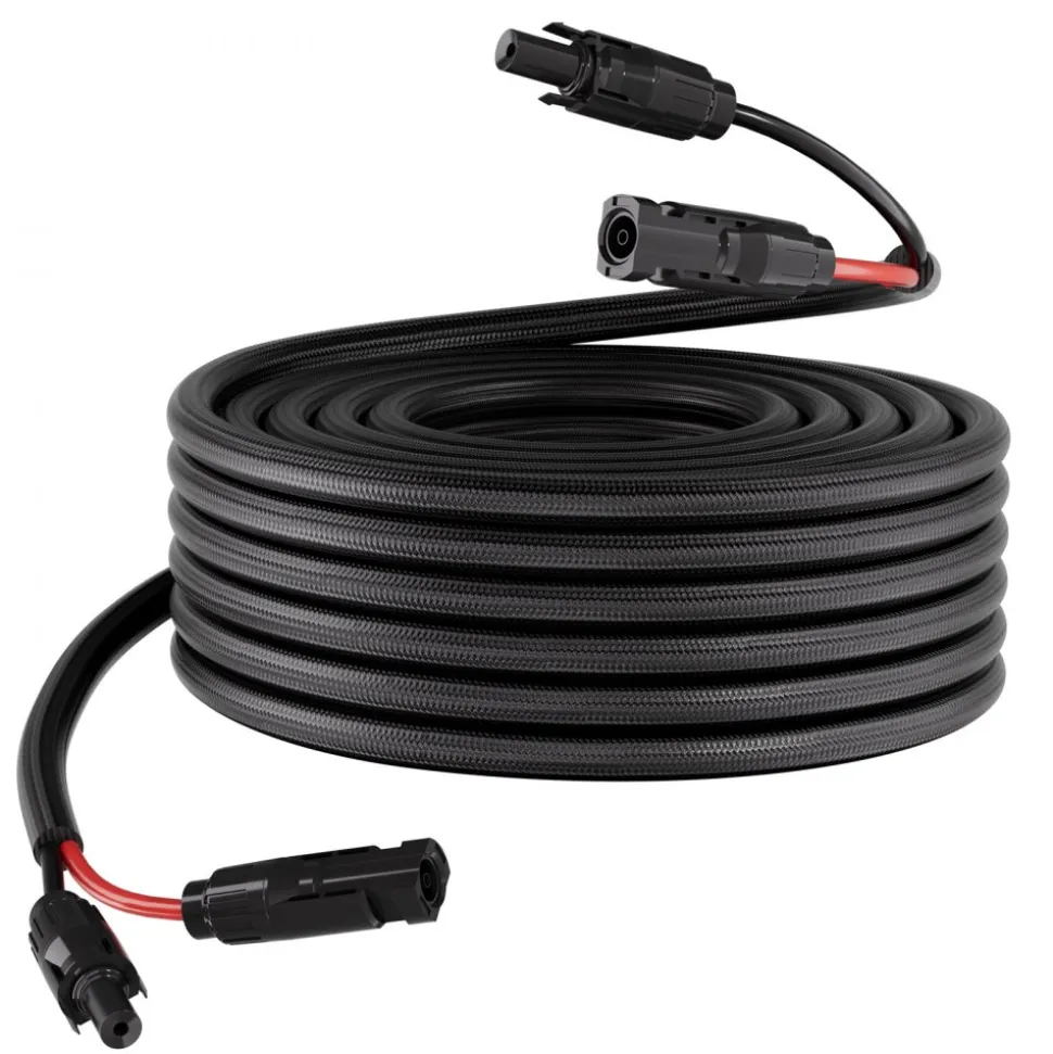 VEVOR 100FT Solar Panel Extension Cable 10AWG Waterproof PV 6mm² Cable Black