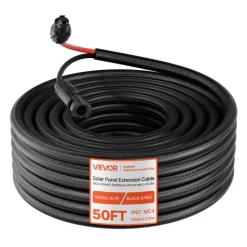VEVOR 100FT Solar Panel Extension Cable 10AWG Waterproof PV 6mm² Cable Black