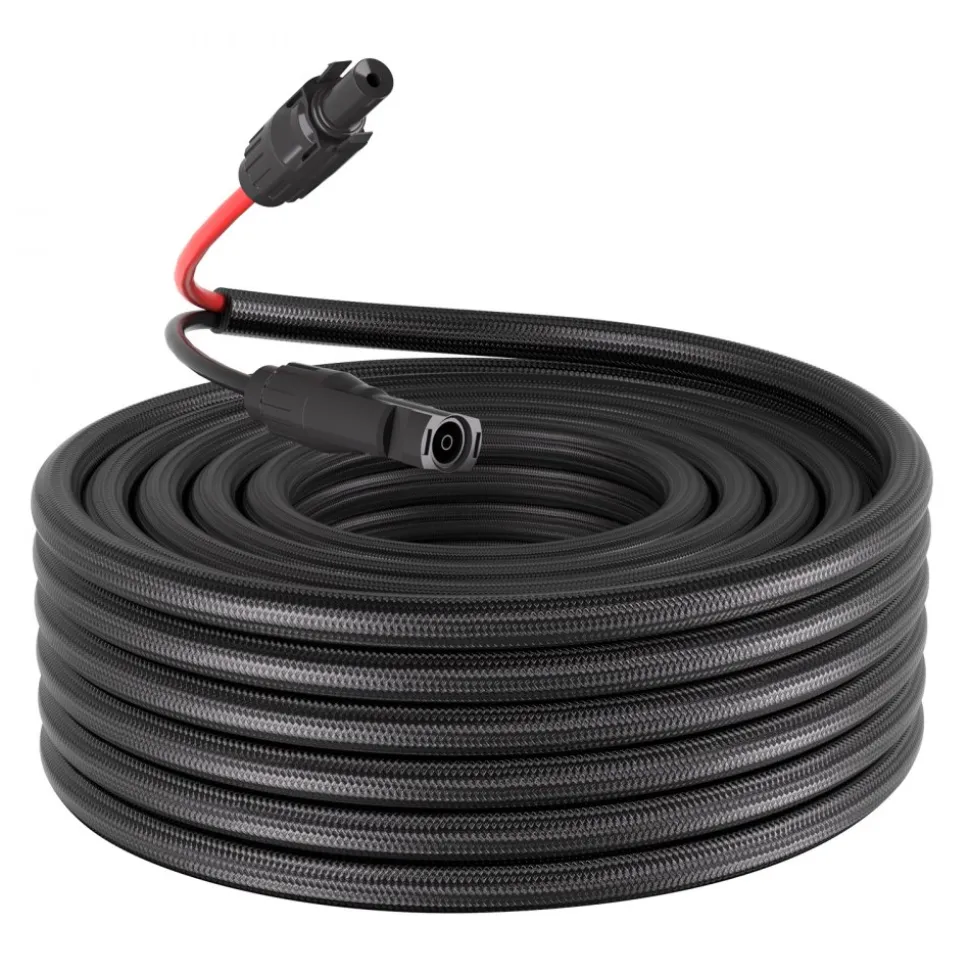 VEVOR 100FT Solar Panel Extension Cable 10AWG Waterproof PV 6mm² Cable Black