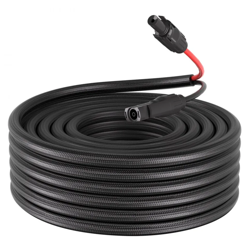 VEVOR 100FT Solar Panel Extension Cable 10AWG Waterproof PV 6mm² Cable Black