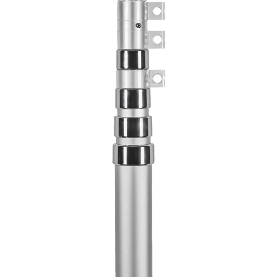 VEVOR 25FT Telescoping Flag pole Kit, Heavy Duty Aluminum Alloy in Ground Flag Poles for Outside, 3 Display Modes Flagpole with 3x5 American Flag, Professional Accessories, Silver