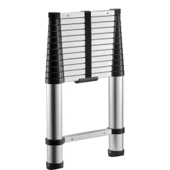 VEVOR 12.5ft Telescoping Ladder, Aluminum Lightweight Multi-Purpose Collapsible Extension, One-Touch Retraction Ladder, Heavy Duty 330LBS Max Capacity with Non-Slip Feet, for Home, Outdoor Work, Loft