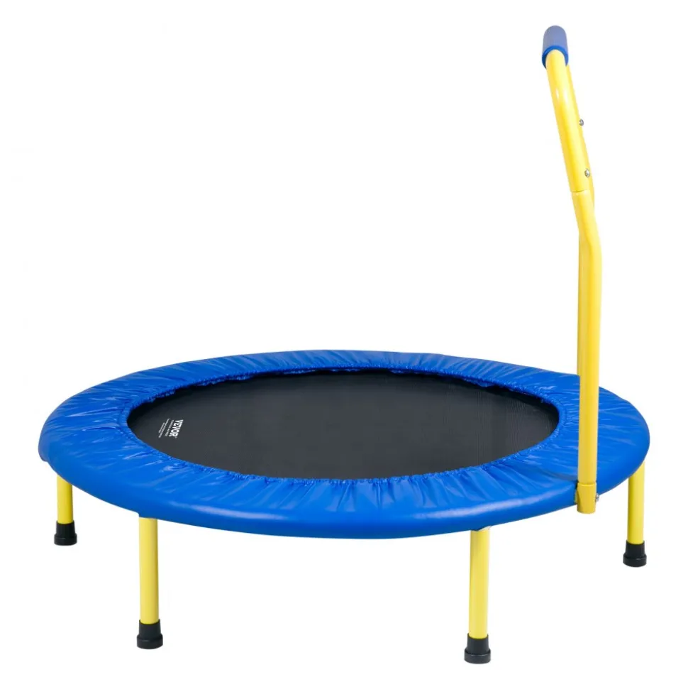 VEVOR 3FT Trampoline for Kids, 36" Trampolines Indoor/Outdoor Trampoline for Toddlers, Foldable Mini Baby Trampoline with Foam Handle, Recreational Trampoline Birthday Gift for 3+ Years Kids