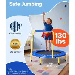 VEVOR 3FT Trampoline for Kids, 36