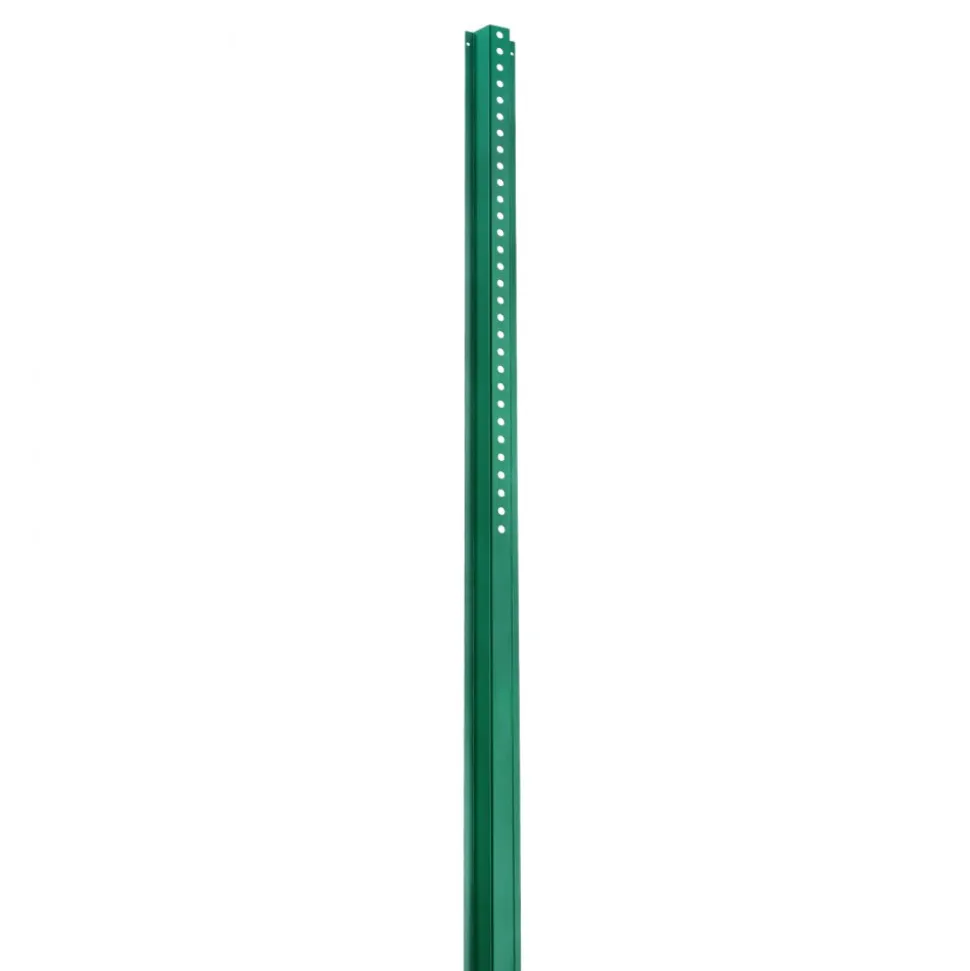 VEVOR 8FT U-Channel Sign Post, 4Pack Green Heavy Duty Steel Fixed Fence Post, Steel Fence U-Channel Sign for Garden, Courtyard, Farm or Traffic Intersection