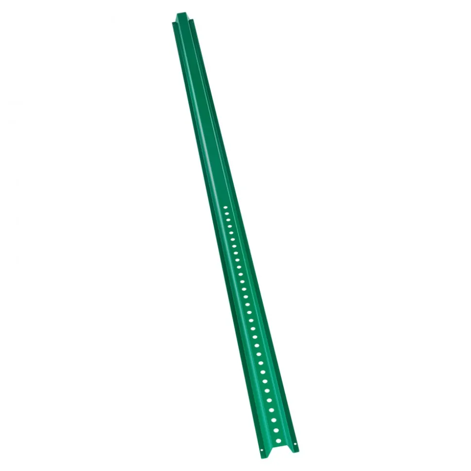 VEVOR 8FT U-Channel Sign Post, 4Pack Green Heavy Duty Steel Fixed Fence Post, Steel Fence U-Channel Sign for Garden, Courtyard, Farm or Traffic Intersection