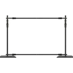 VEVOR 10ft x 10ft Pipe and Drape Kit, Heavy Duty Backdrop Stand with Carbon Steel Base, Adjustable Backdrop Support with 6 Clamps and A Carry Bag for Wedding, Party, Event, Photography, and Exhibition