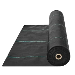 VEVOR 4FTx300FT Premium Heavy Duty Weed Barrier Landscape Fabric, 3.2OZ Woven Geotextile Fabric Under Gravel, High Permeability for Weed Blocker Weed Mat, Driveway Fabric, Weed Control Garden Cloth