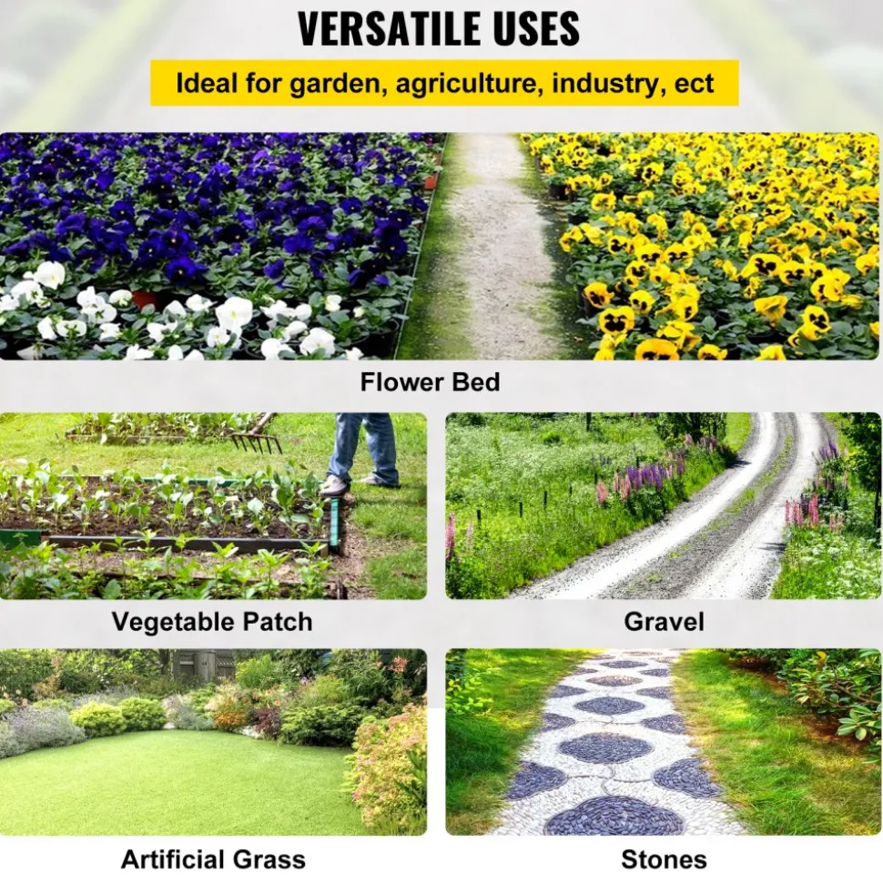 VEVOR 6.5FTx300FT Premium Weed Barrier Fabric Heavy Duty 3.2OZ, Woven Weed Control Fabric, High Permeability Good for Flower Bed, Geotextile Fabric for Underlayment, Polyethylene Ground Cover
