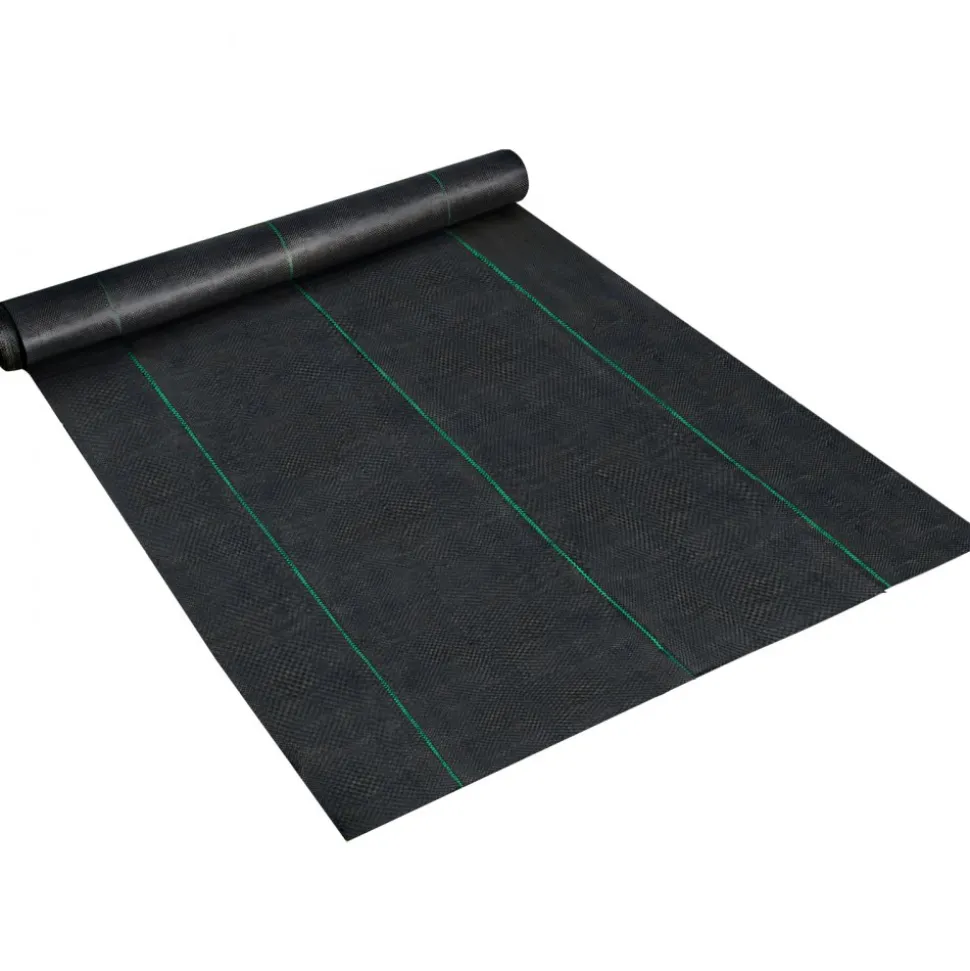 VEVOR 6.5FTx300FT Premium Weed Barrier Fabric Heavy Duty 3.2OZ, Woven Weed Control Fabric, High Permeability Good for Flower Bed, Geotextile Fabric for Underlayment, Polyethylene Ground Cover