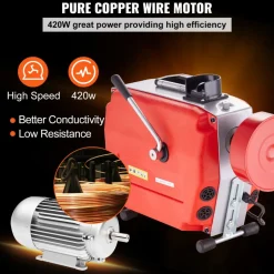 VEVOR 120FT x 7/8 Inch Drain Cleaner Machine, 420W Electric Sewer Snake Auger Manual Feed - with 6 Cutters, 2 Steel Cables (120' x 7/8" and 18' x 3/8") & CW/CCW Control for 1.9" to 6" Pipes