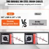 VEVOR 66FT x 5/8 Inch Drain Cleaner Machine, 250W Electric Sewer Snake Auger Manual Feed - with 7 Cutters, 2 Steel Cables (66' x 5/8" and 15' x 3/8")& CW/CCW Control for 1.6" to 4" Pipes