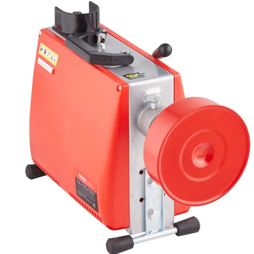 VEVOR 66FT x 5/8 Inch Drain Cleaner Machine, 250W Electric Sewer Snake Auger Manual Feed - with 7 Cutters, 2 Steel Cables (66' x 5/8" and 15' x 3/8")& CW/CCW Control for 1.6" to 4" Pipes