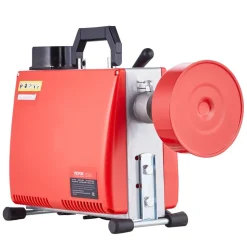 VEVOR 66FT x 5/8 Inch Drain Cleaner Machine, 250W Electric Sewer Snake Auger Manual Feed - with 7 Cutters, 2 Steel Cables (66' x 5/8