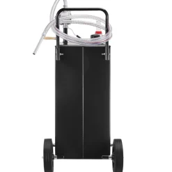 VEVOR Fuel Caddy, 35 Gallon, Gas Storage Tank on 4 Wheels, with Manual Transfer Pump, Gasoline Diesel Fuel Container for Cars, Lawn Mowers, ATVs, Boats, More, Black
