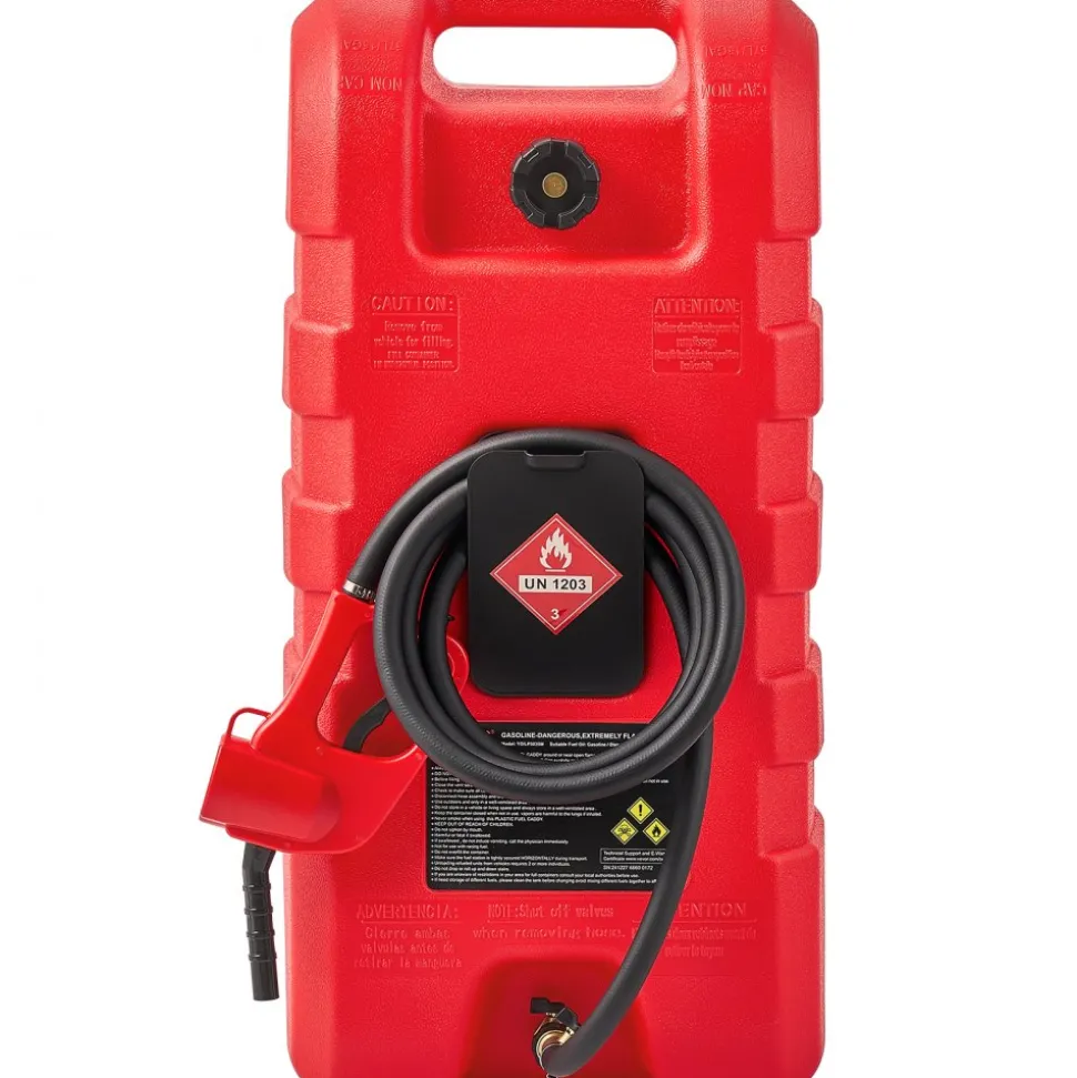 VEVOR Fuel Caddy, 15 Gallon, Portable Fuel Tank with Gravity & Hand Pump Modes, Fuel Tank Container with Wheels, 10 ft Delivery Hose & Manual Pump, Gas Caddy for Motorboats, ATVs, Gasoline & Diesel