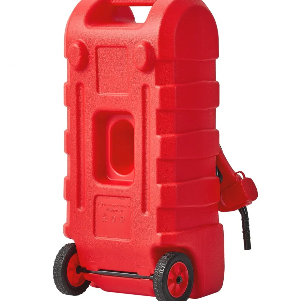 VEVOR Fuel Caddy, 15 Gallon, Portable Fuel Tank with Gravity & Hand Pump Modes, Fuel Tank Container with Wheels, 10 ft Delivery Hose & Manual Pump, Gas Caddy for Motorboats, ATVs, Gasoline & Diesel