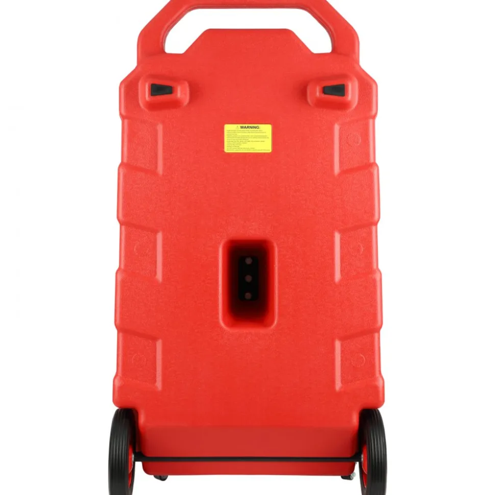 VEVOR Fuel Caddy, 32 Gallon, Portable Fuel Storage Tank On-Wheels, with 12V DC Transfer Pump, Gasoline Diesel Fuel Container with 8.2 ft Hose, Flow Rate 7L/min, for Trucks, Boats, Lawn Mowers