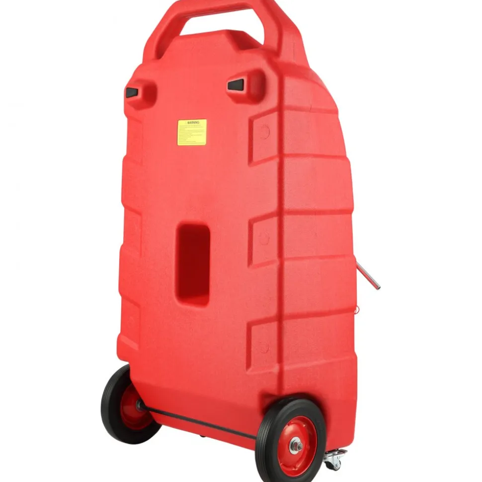 VEVOR Fuel Caddy, 32 Gallon, Portable Fuel Storage Tank On-Wheels, with 12V DC Transfer Pump, Gasoline Diesel Fuel Container with 8.2 ft Hose, Flow Rate 7L/min, for Trucks, Boats, Lawn Mowers