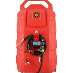 VEVOR Fuel Caddy, 32 Gallon, Portable Fuel Storage Tank On-Wheels, with 12V DC Transfer Pump, Gasoline Diesel Fuel Container with 8.2 ft Hose, Flow Rate 7L/min, for Trucks, Boats, Lawn Mowers