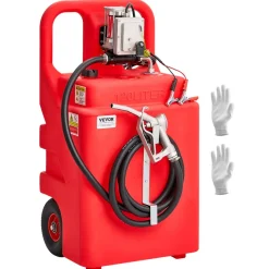 VEVOR Fuel Caddy, 32 Gallon, Portable Fuel Tank with 12V DC 15 GPM Electric Fuel Transfer Pump, 13 ft Delivery Hose & Aluminum Alloy Manual Nozzle, Gas Caddy for Motorboats, ATVs, Diesel & Gasoline