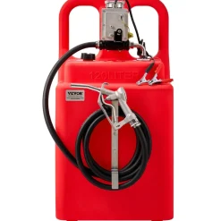 VEVOR Fuel Caddy, 32 Gallon, Portable Fuel Tank with 12V DC 15 GPM Electric Fuel Transfer Pump, 13 ft Delivery Hose & Aluminum Alloy Manual Nozzle, Gas Caddy for Motorboats, ATVs, Diesel & Gasoline