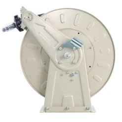 VEVOR Fuel Hose Reel, 1 inch x 50 ft Retractable, Spring Driven Auto Swivel Rewind, 300 PSI, Heavy-Duty Carbon Steel Construction with Industrial Grade Rubber Hose, for Diesel Fuel, Kerosene