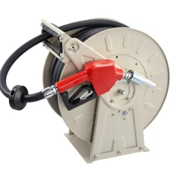 VEVOR Fuel Hose Reel, 3/4 inch x 66 ft Retractable, Spring Driven Auto Swivel Rewind, 300 PSI, Heavy-Duty Carbon Steel Construction with Industrial Grade Rubber Hose, for Diesel Fuel, Kerosene