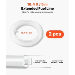 VEVOR Fuel Pipe Hose Line Kit, 196.9″ Diesel Heater Fuel Line Kit, Replaceable Parking Heater Fuels Lines Kits with Lines Filters Clips & Hoses, Tank Diesel Heater Accessories for 2KW 5KW 8KW Heaters