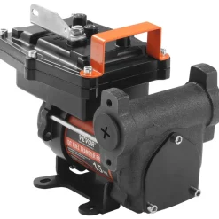 VEVOR Fuel Transfer Pump, 12V DC 15 GPM 1/4 HP, Portable Electric Diesel Transfer Pump with Auto Shut-Off Fuel Nozzle, Long Inlet & Outlet Hose for Gasoline, Diesel, Kerosene, Methanol Blends