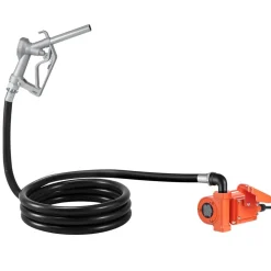 VEVOR Fuel Transfer Pump, 12V DC 15 GPM, Cast Iron Diesel Transfer Pump Kit, with Manual Nozzle, Discharge Hose, Overheat Protection, Power Cable, Explosion-Proof, for Gasoline Diesel Kerosene & More