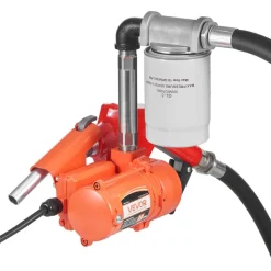 VEVOR Fuel Transfer Pump, 12V DC 10 GPM, Portable Diesel Transfer Pump Kit, with Auto Shut-Off Nozzle, Discharge Hose, Overheat Protection, Power Cable, Explosion-Proof, for Gasoline Diesel Kerosene