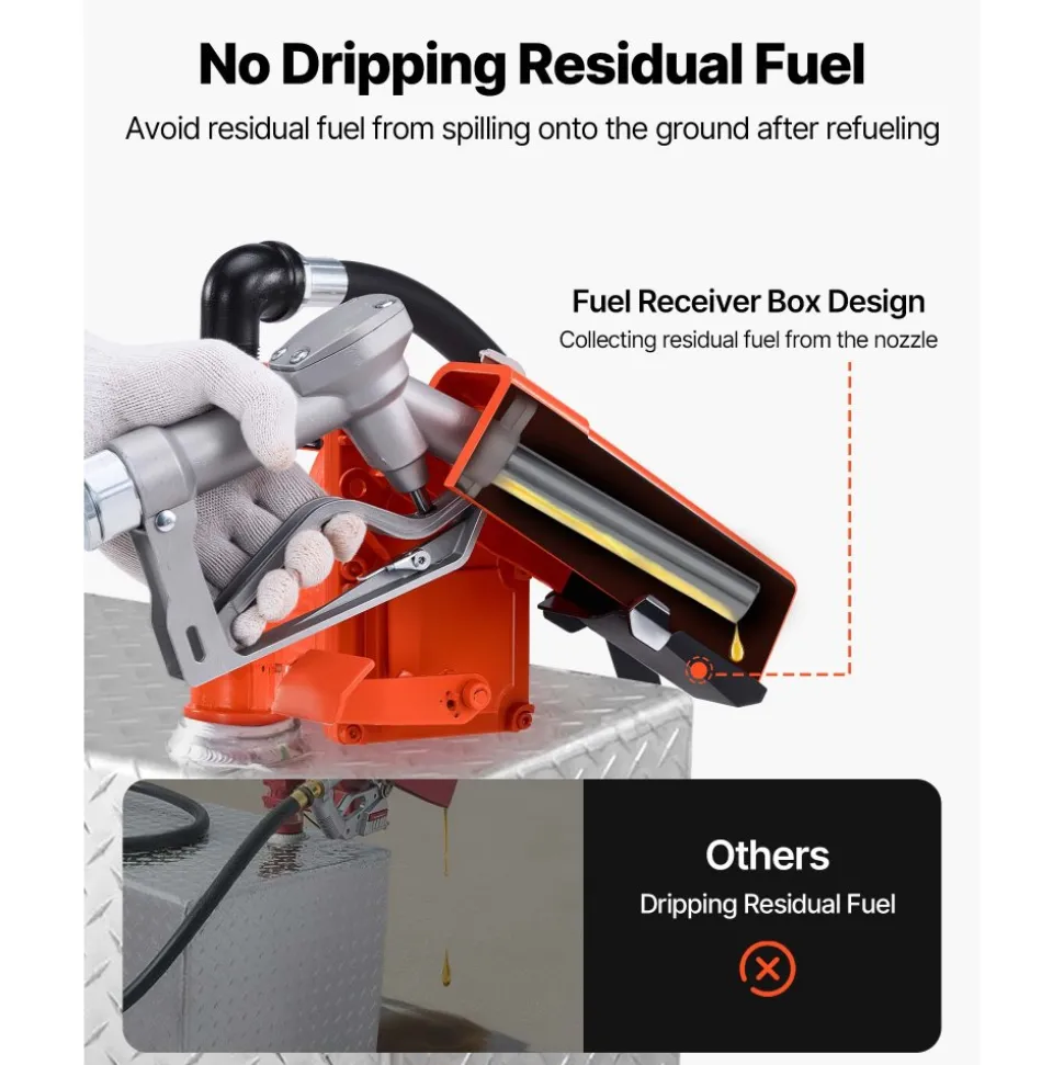 VEVOR Fuel Transfer Pump, 12V DC 20 GPM 1/4 HP Diesel Pump, Extractor Pumps with Manual Nozzle, Discharge Hose and Suction Pipe, for Gasoline, Diesel, Kerosene, Ethanol-Methanol Blends & Biodiesel