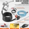 VEVOR Fuel Transfer Pump, 12V DC 5 GPM 1/10 HP, Portable Electric Diesel Transfer Pump with Auto Shut-Off Fuel Nozzle, Long Inlet & Outlet Hose for Gasoline, Diesel, Kerosene, Methanol Blends