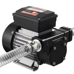 VEVOR Fuel Transfer Pump 110V, 16 GPM 60 L/min, AC Electric Oil Transfer Pump for Diesel Kerosene Biodiesel, with Auto Fuel Nozzle & 2 Hoses, 45 ft/13.7 m Max Lift, for Vehicles, Construction Sites