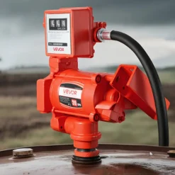VEVOR Fuel Transfer Pump 110V, 20 GPM 76 L/min, AC Electric Oil Transfer Pump, with Meter, Auto Shut-Off Fuel Nozzle & Discharge Hose, High Flow for Gasoline, Diesel, Kerosene, Biodiesel, Ethanol