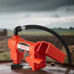 VEVOR Fuel Transfer Pump 110V, 15 GPM 57 L/min, AC Electric Oil Transfer Pump, 8 ft/2.4 m Max Suction Lift, 37 ft/11.28 m Max Lift, Overheat Protection, for Gasoline Diesel Kerosene Biodiesel Ethanol