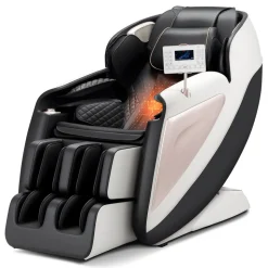 VEVOR Full Body Massage Chair, 3D Zero Gravity Recliner with SL Track, 18 Auto Modes, Heat, Foot Rollers, Armrest Control, LCD Display, 36 Airbags, Retractable Footrest
