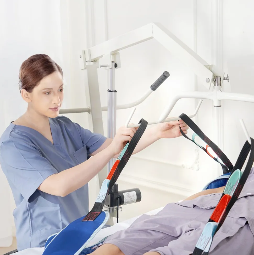 VEVOR Full Body Patient Lift Sling & Commode Opening, Patient Lift Medical Sling for Safe Bathing, Toileting, Polyester Patient Aid Commode Sling for Elderly Disabled Bedridden, 600LBS (Large Size)