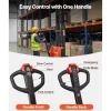 VEVOR Full Electric Pallet Stacker, 3300 lbs Capacity, Pallet Lift Stacker Forklift with Straddle Legs & Forks, 96.06 Inches Lifting Height & 8.66-31.1 Inches Adjustable Fork Width, Orange & Black