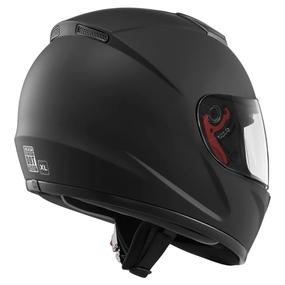 VEVOR Full Face Motorcycle Helmets, Adult Motocross Dirt Bike Helmet with Clear Visor, Lightweight Comfortable Motorcycle Street Bike Helmet for Men and Women - DOT Approved (XL Size)