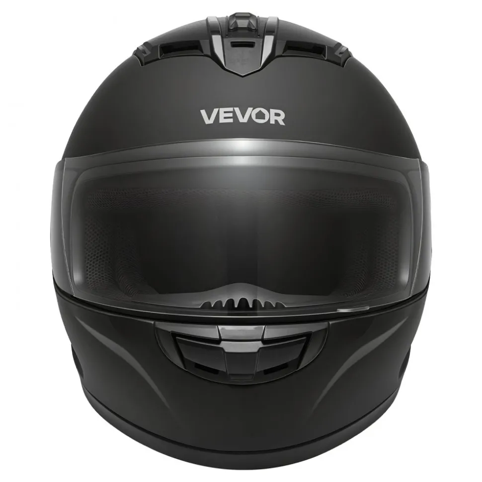 VEVOR Full Face Motorcycle Helmets, Adult Motocross Dirt Bike Helmet with Clear Visor, Lightweight Comfortable Motorcycle Street Bike Helmet for Men and Women - DOT Approved (XL Size)