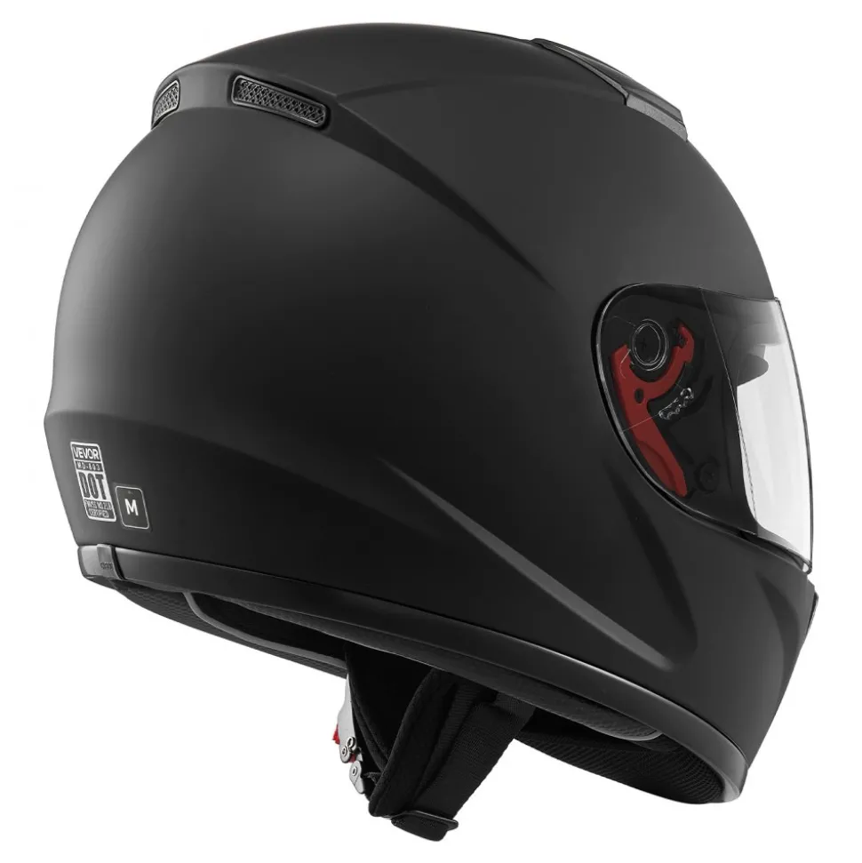 VEVOR Full Face Motorcycle Helmets, Adult Motocross Dirt Bike Helmet with Clear Visor, Lightweight Comfortable Motorcycle Street Bike Helmet for Men and Women - DOT Approved (M Size)