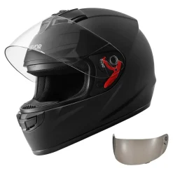 VEVOR Full Face Motorcycle Helmets, Adult Motocross Dirt Bike Helmet with Clear Visor, Lightweight Comfortable Motorcycle Street Bike Helmet for Men and Women - DOT Approved (L Size)