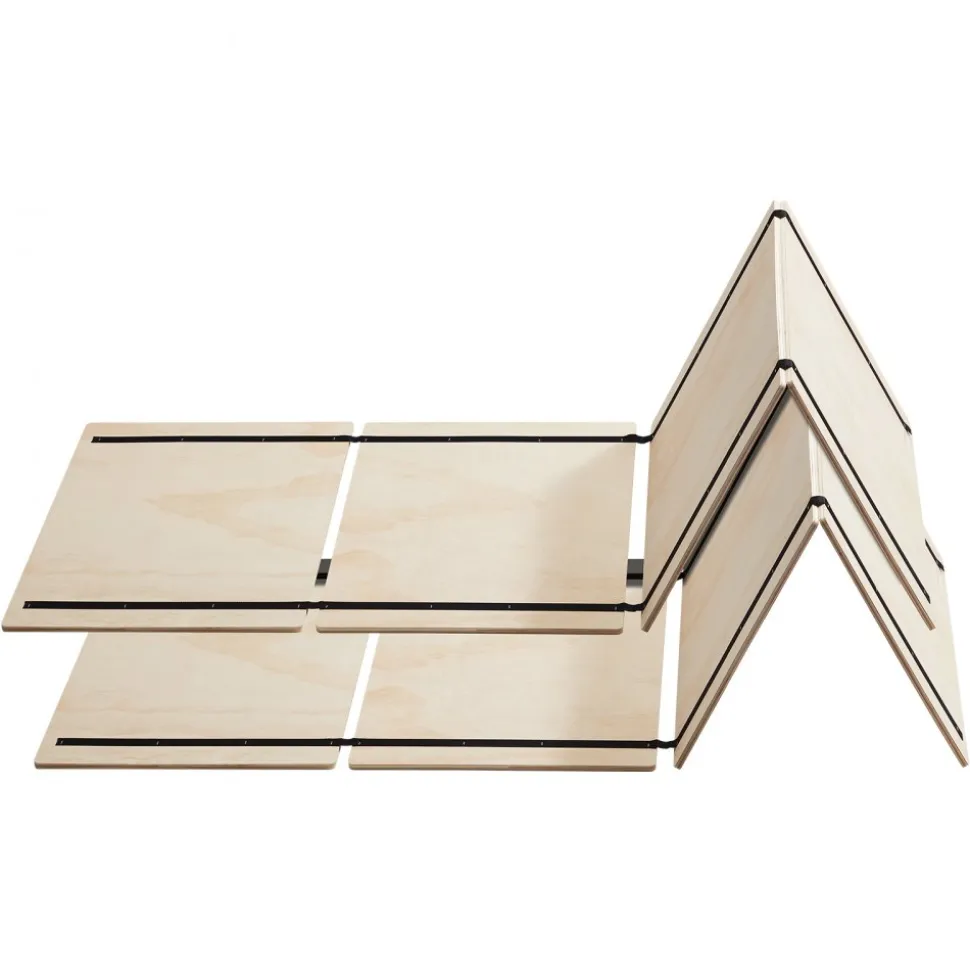 VEVOR Full Size Bunkie Board, 0.4 in Foldable Bed Board Slats with Connection, Wooden Mattress Support for Full Size Bed, Support under Mattress Boards, Ready to Use, 8 Piece, Burlywood