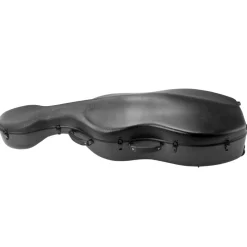 VEVOR 4/4 Full Size Cello Case, Composite Carbon Fiber, Lightweight Portable Travel Carrying Bag, with Plush Lining, Dual Shoulder Straps, Anti-Scratch, Professional Cello-Shape, for Cello, Black