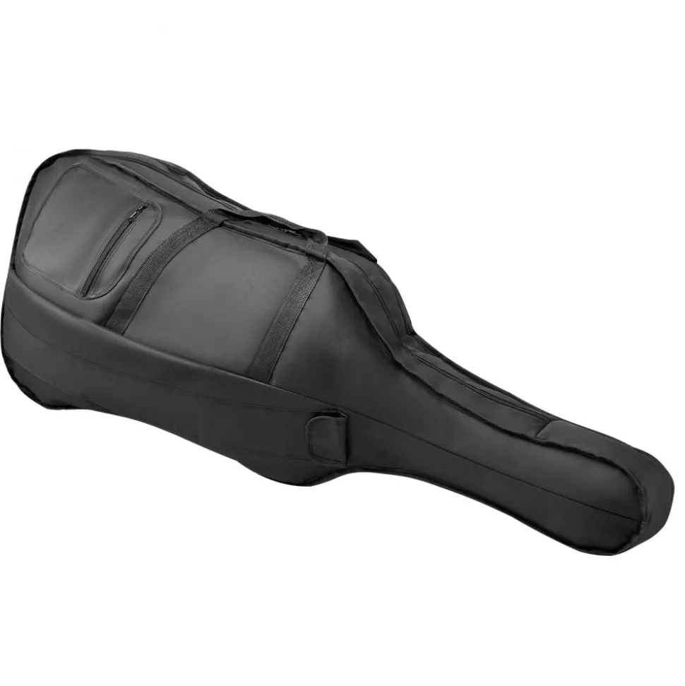 VEVOR 4/4 Full Size Cello Case, Nylon Waterproof, Lightweight Portable Travel Carrying Bag, with Reinforced Handle, Dual Shoulder Straps, Anti-Scratch, Professional Cello-Shape, for Cello, Black